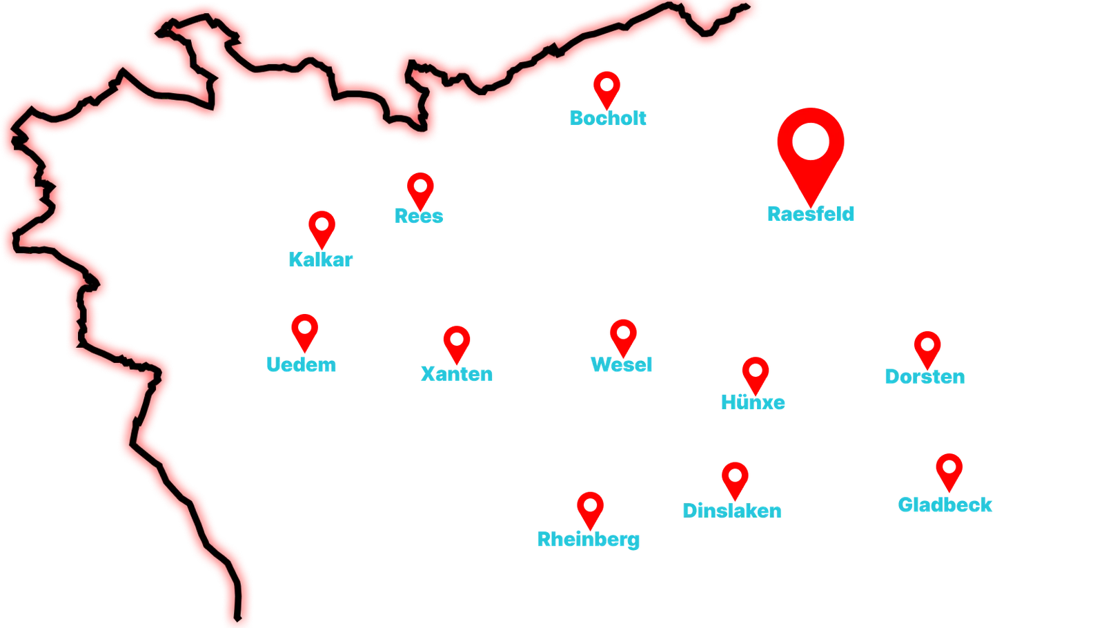 Karte: Einsatzgebiet Raesfeld